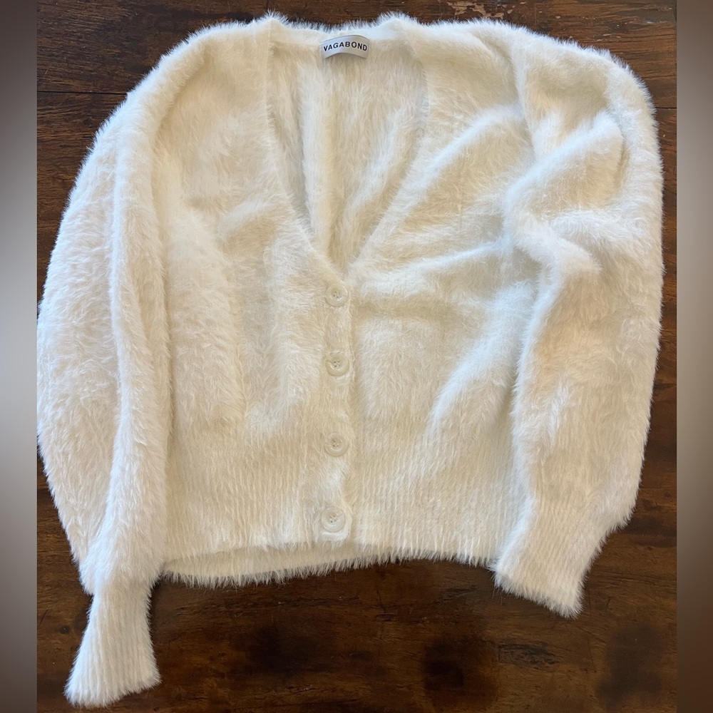Vegabond V Neck Fuzzy Sweater